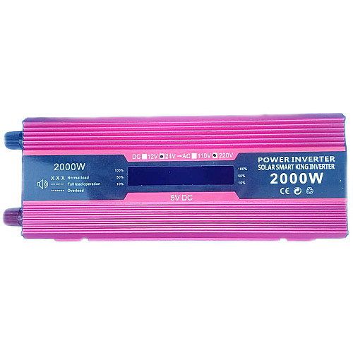Инвертор напряжения Solar Smart King Power Inverter 018 c 24V на 220V 2000W модифицированная синусоида Red (11064-hbr)