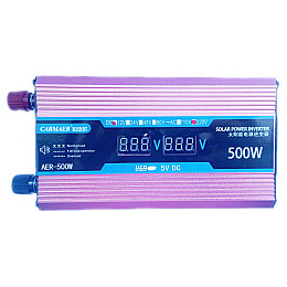 Інвертор напруги Carmaer Power Inverter 025 з 12V на 220V 500W модифікована синусоїда Red (11066-hbr)