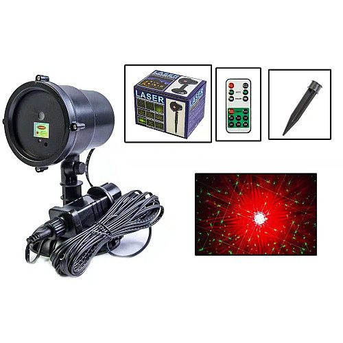 Новогодний уличный лазерный проектор X-Laser XX-LS-807 RGB Черный