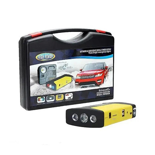 Пускове автомобільне пристрій для акумулятора з компресором у валізі JUMP STARTER Power Bank 50800 mAh