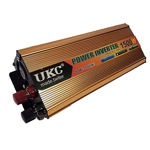 Преобразователь автомобільний напруги інвертор UKC AC/DC SSK 1500W 12V (1756374644)