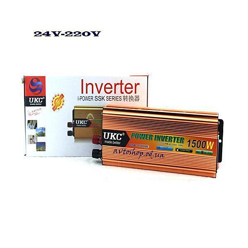 Преобразователь автомобільний напруги інвертор UKC AC/DC SSK 1500W 12V (1756374644)