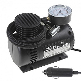 Автомобильный компрессор OPT-TO Air Compressor DC-12V / 250 PSI черный (1756374677)