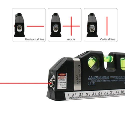Лазерний рівень з рулеткою та лінійкою 4 в 1 OPT-TOP Laser Level Pro 3 (1756374678)