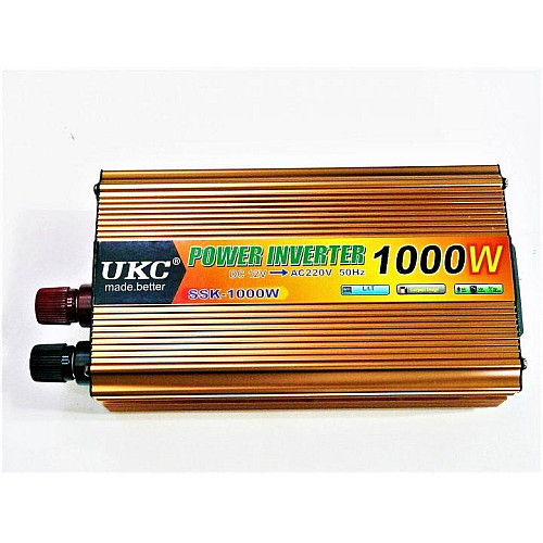 Інвертор автомобільний UKC 12V-220V 1000W перетворювач напруги (1756375446)