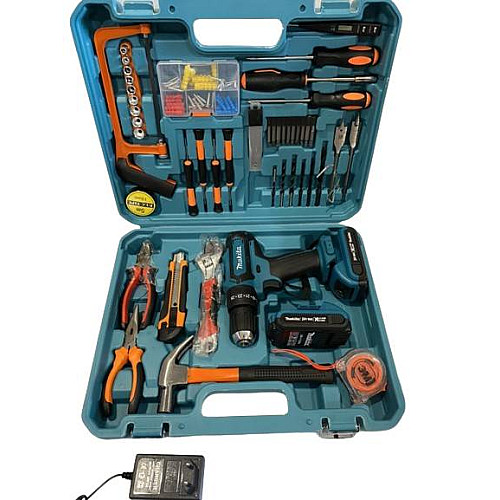 Аккумуляторный шуруповерт Makita DF550DWE 24V 5A/h Li-Ion с большим набором инструментов (1854975149)