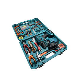 Дрель-шуруповерт акумуляторна Makita DF550DWE 24V 5A/h Li-Ion + великий набір інструментів 40 шт (1908783580)