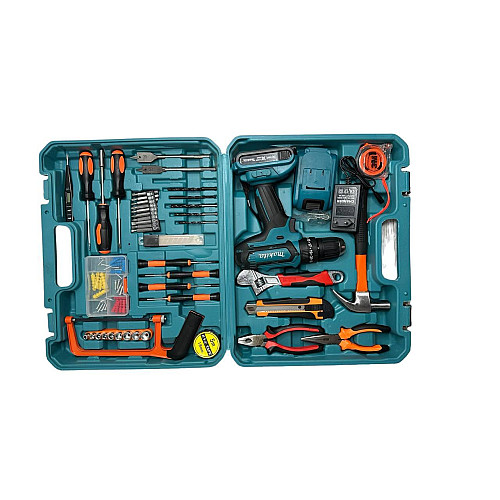 Набір 2 в 1 дриль + шуруповерт Makita DF550DWE 24V 5A/h Li-Ion з додатковими інструментами (1908784940)