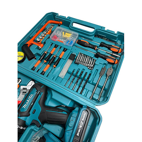 Дрель+шуруповерт аккумуляторный Makita DF550DWE 24V 5A/h Li-Ion + большой набор инструментов 40 шт (1908785289)