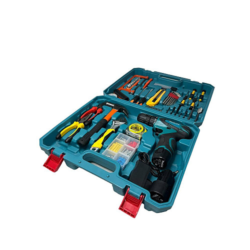 Дрель+шуруповерт акумуляторний Makita DF330DWE 12V 2A/h Li-Ion +великий набір інструментів 45 шт (1934119897)