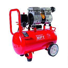 Компрессор бесшумный MPT PROFI OIL FREE 24 л 800 Вт 1450 об/мин 7 атм Red (MAC80243S)