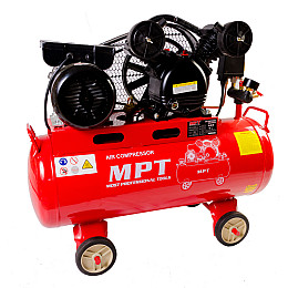 Компрессор MPT PROFI 50 л 1500 Вт/2 л.с 1050 об/мин 170 л/мин 8 атм Red and Black (MAC20503B)