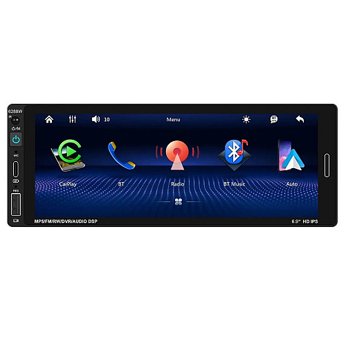 Автомагнітола RIAS 6288A 1din 6.9" 2/32GB GPS+WiFI+USB+Bluetooth Android 13 4х60W (3_04522)