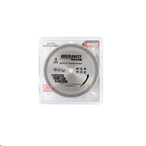 Диск пильний для дерева GRANITE 230х22.2х80Т 8000 об/хв (5-23-080)
