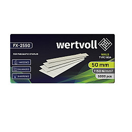Гвоздь закаленный для пневмостеплера WERTVOLL18GA 50 мм/1.0х1.25 мм 5000 шт Grey (FX-2550)