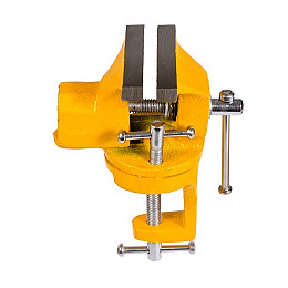 Тиски слесарні поворотні MASTERTOOL 70 мм Yellow (07-0203)