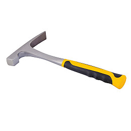 Молоток каменщика цельнометаллический MASTERTOOL 600 г HRC 55 Yellow and Black (02-0123)