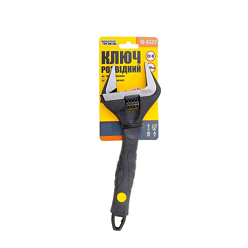 Ключ разводной MASTERTOOL 250 мм 0 – 50 мм CrV Black (76-0323)