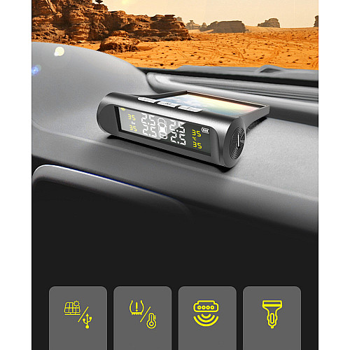 Система контроля давления в шинах TPMS внешний датчик с голосовым помощником MHZ (TPMS-5)