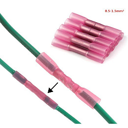 З'єднувальна гільза з термоусадкою під опресовку для швидкого монтажу 0.5 -1.5 мм Linco 10 шт червоний (5384524574)