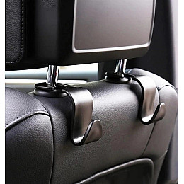 Крючки в автомобиль WB вешалки на подголовник в машину 2 шт Черные (30050546)