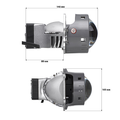 Комплект светодиодных линз Kamiso Aozoom ALPD-11-02 Dragon Knight Bi-LED 47/63W