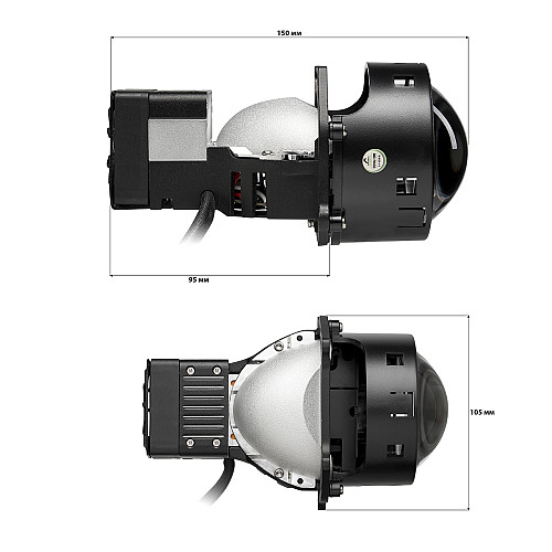 Комплект светодиодных линз Kamiso Aozoom DLPD-01 Bi-LED LASER 5500K 75/66W