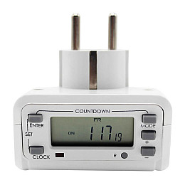 Розетка з таймером тижневий XON E-Tech SwitchTimer X243 16А 230В Білий (XSTDС072401W 7324)