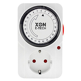 Розетка з таймером електро-механічна добова XON E-Tech SwitchTimer X232 16А 230В Білий (XSTLB012415W 7300)