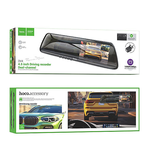 Видеорегистратор hoco. DV4 4,5-inch 200mAh FullHD Black