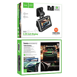 Видеорегистратор автомобильный hoco. DV2 2,45-inch чип JL5601A 200mAh Black