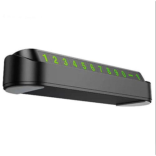 Автотабличка з номером телефону на панель автомобіля hoco. DPH02 Black