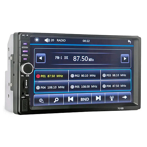 Автомагнитола RIAS 7018B 2din 7" (короткая база) USB+microSD+AUX+Bluetooth с Пультом 4x45W