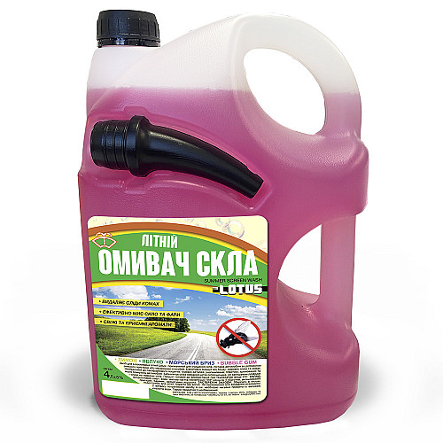 Омивач скла Літній "Bubble Gum" Lotus каністра з носиком 4 л