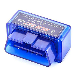 Диагностический сканер автомобильный ELM 327 OBDII Bluetooth v1.5 Blue