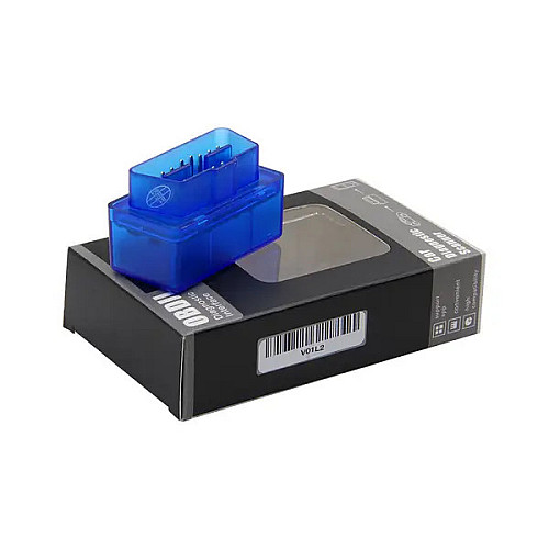 Диагностический сканер автомобильный ELM 327 OBDII Bluetooth v1.5 Blue