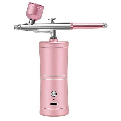 Акумуляторний аерограф з компресором 9360 40 мл Pink