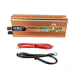 Преобразователь напруги UKC 2 кВт 2000Вт 12V 220V інвертор (SSK12V-2000W)