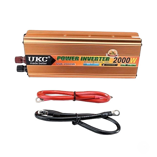 Преобразователь напряжения UKC 2 кВт 2000Вт 12V 220V инвертор (SSK12V-2000W)
