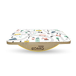 Деревянная балансировочная доска по Бильгоу без разметки SwaeyBoard EVA Road до 150 кг 55х33х10 см Разноцветный