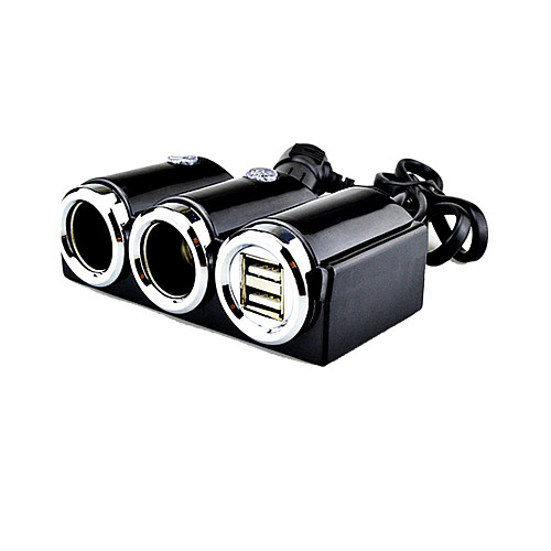 Розгалужувач прикурювача в автомобіль 2 USB 12V-24V Olesson 1502