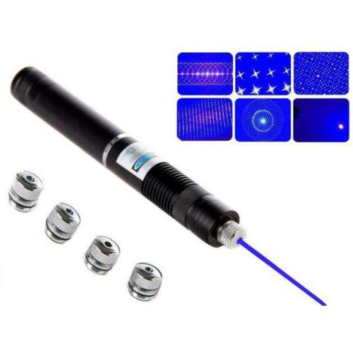 Лазерная указка с насадками Спартак Blue Laser YXB 008 50000 mW Black (007107)