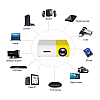 Проектор Led Projector YG300 мультимедійний з динаміком Білий з жовтим (005609)