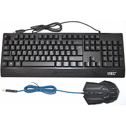 Проводная клавиатура + мышка с подсветкой UKC M710 Black