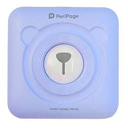 Портативный bluetooth термопринтер для смартфона PeriPage A6, Голубой (100335)