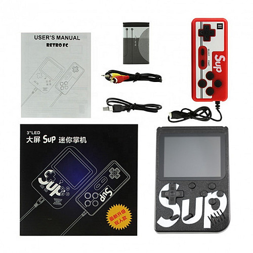 Приставка Sundy SEGA 8bit SUP Game Box с джойстиком 400 игр Черная (SMT193252109)