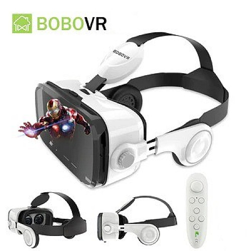 Шлем 3D окуляри віртуальної реальності VR BOX Bobo X4 PRO віар окуляри для телефону з пультом управління та навушниками
