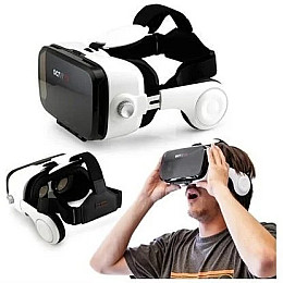 Шлем 3D очки виртуальной реальности VR BOX  Bobo X4 PRO виар очки для телефона  с пультом управления и наушниками