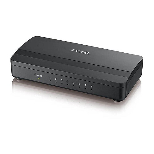Коммутатор ZYXEL GS-108S v2 (GS-108SV2-EU0101F) (8xGE, пластиковый корпус)