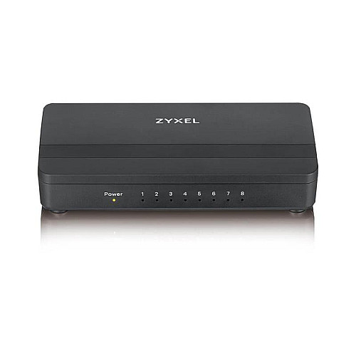 Коммутатор ZYXEL GS-108S v2 (GS-108SV2-EU0101F) (8xGE, пластиковый корпус)